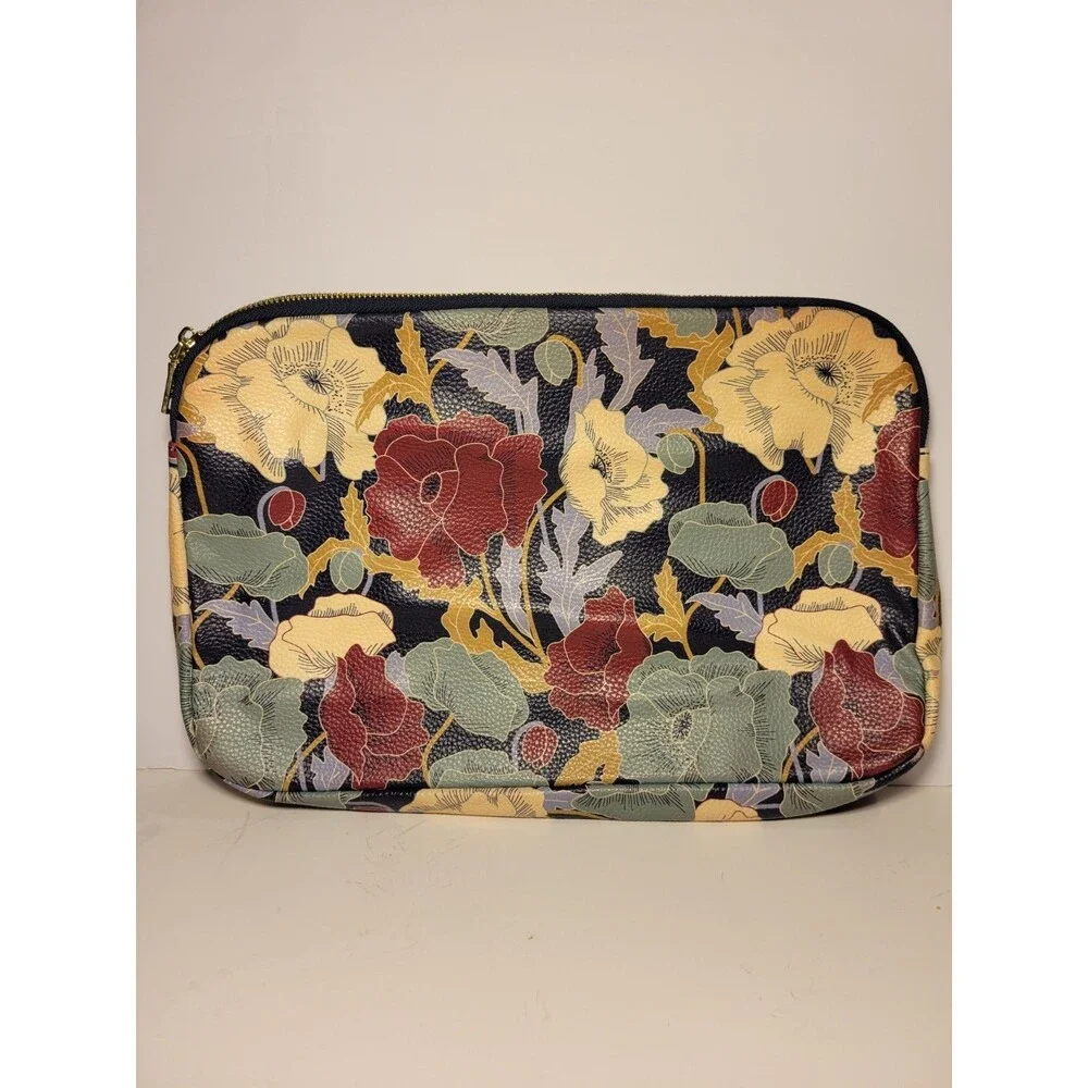 Steve Madden Lap Top Sleeve Case Tablet Floral Bag Boho Botanical Zipper Logo